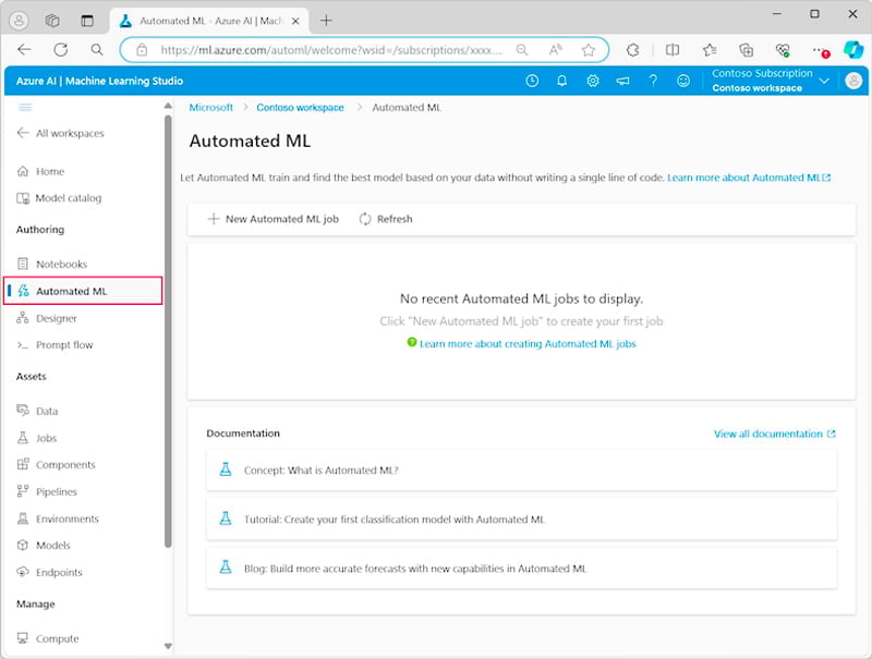 Azure ML's Automated ML feature.
