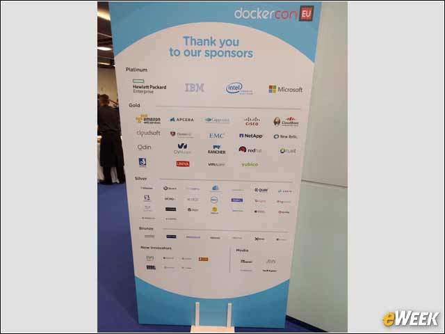 10 - Hewlett Packard Enterprise, IBM, Microsoft, Intel All Platinum Sponsors