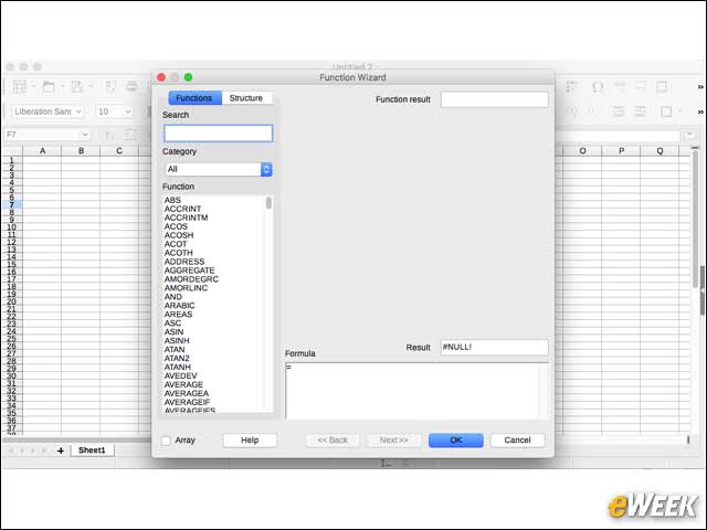 9 - Calc Spreadsheet Has Improved Function Wizard