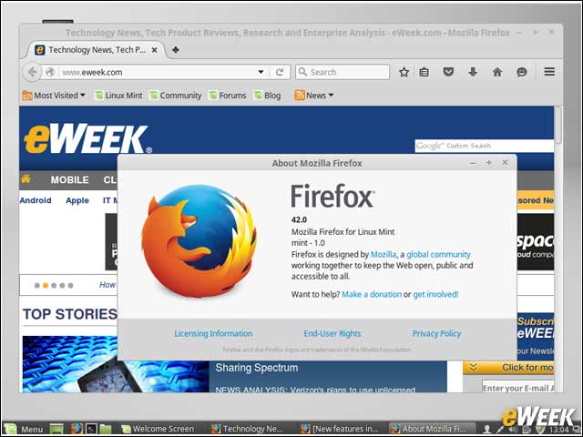 7 - Firefox 42 Is the Default Web Browser