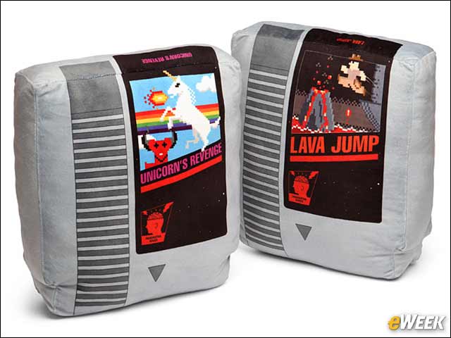 7 - Throw Down With Retro Video Game Cartridge Pillows ($24.99)