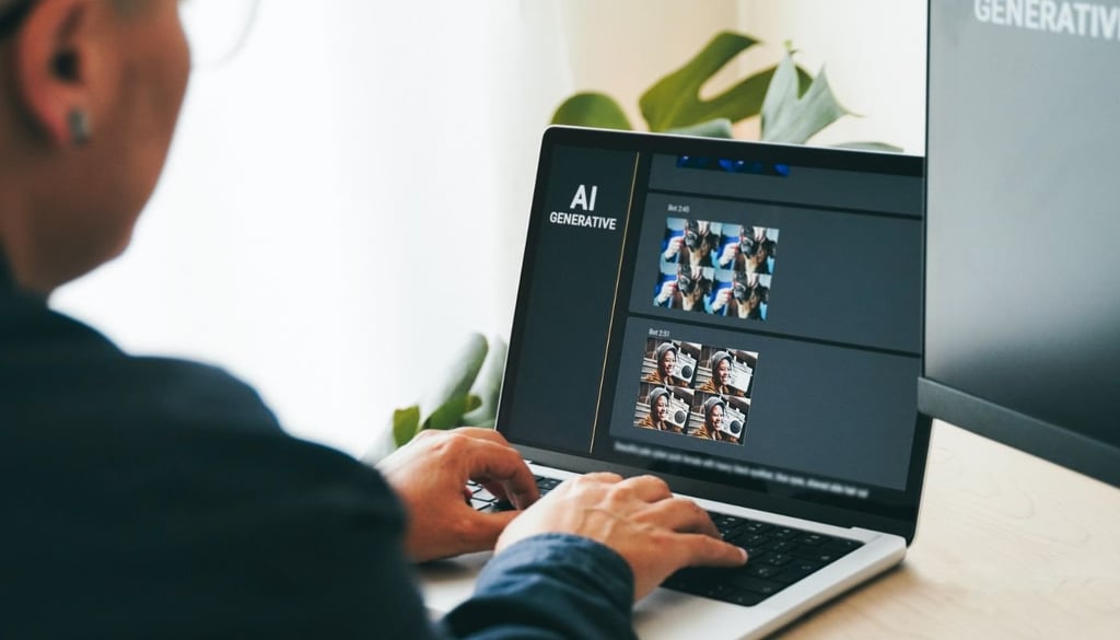 a person working on a prompt for image generation