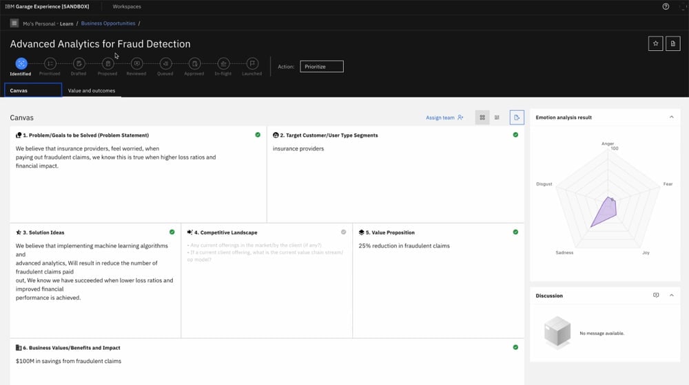IBM Garage screenshot.