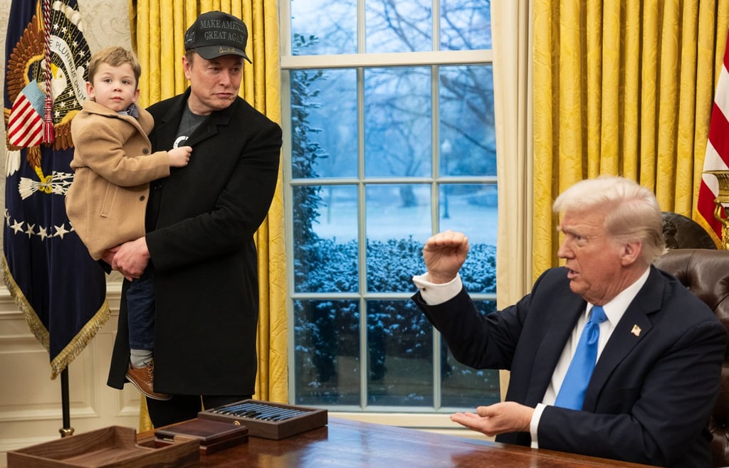 President Trump and Elon Musk in the White House Oval Office.