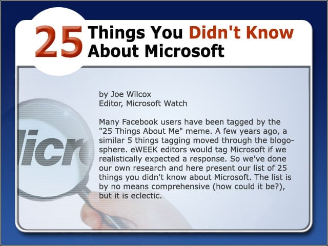 25 Things You Didnt Know About Microsoft