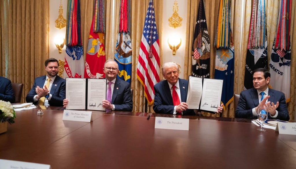 Happy times for Albanese and Trump