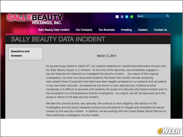 5 - Sally Beauty Admits Breach in March