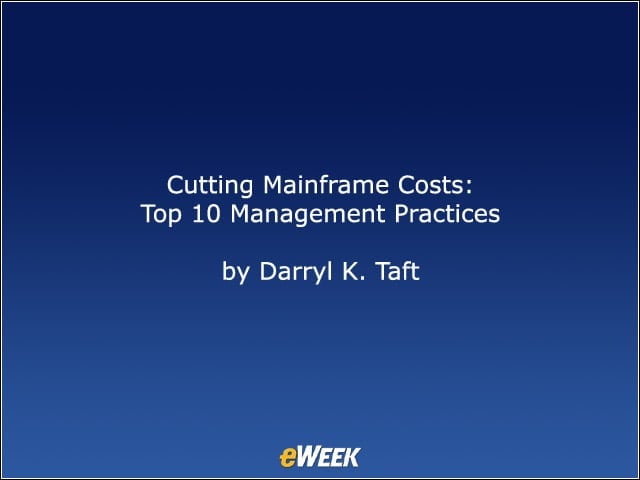 Cutting Mainframe Costs: Top 10 Management Practices