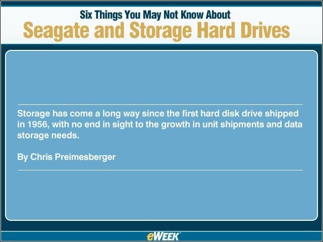 Six Things You May Not Know About Seagate and Storage Hard Drives