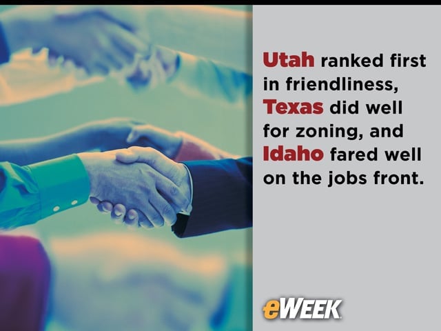 Texas, Utah and Idaho Take the Top Spots