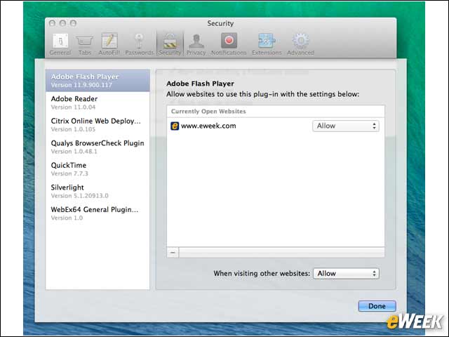 14 - Mavericks Safari Browser Locks Down Plug-Ins