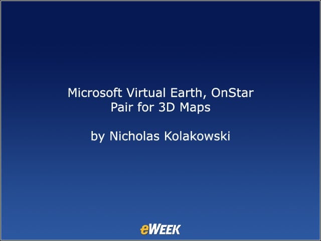 Microsoft Virtual Earth, OnStar Pair for 3D Maps