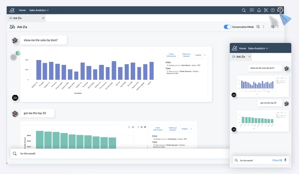 Zoho CRM screenshot.