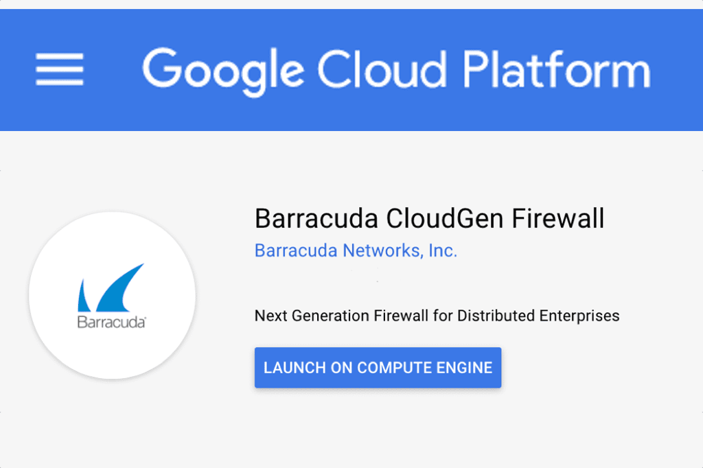 Barracuda CloudGen GCP