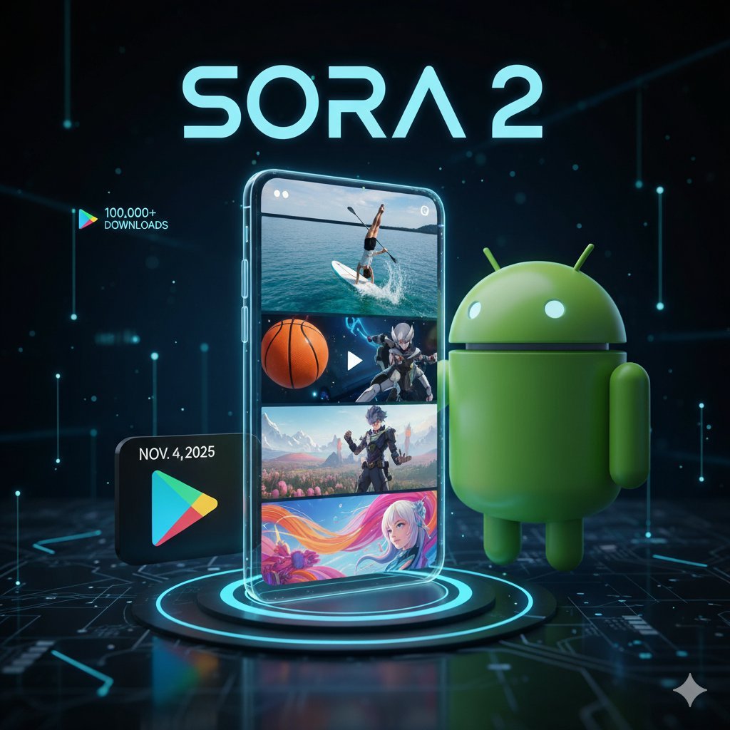 AI generated image of Sora 2 app on android devices.