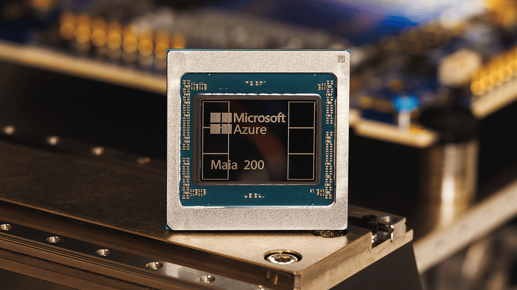 Microsoft Maia 200 AI chip.