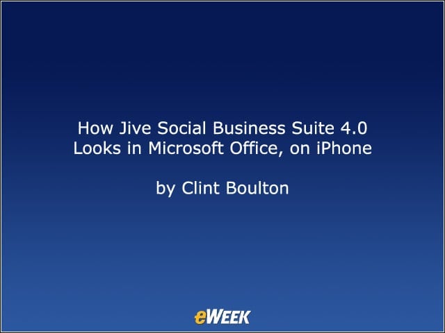 How Jive Social Business Suite 4.0 Looks<br />in Microsoft Office, on iPhone