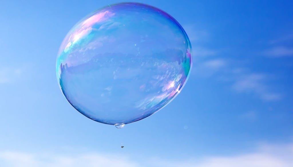 bubble floating in the sky