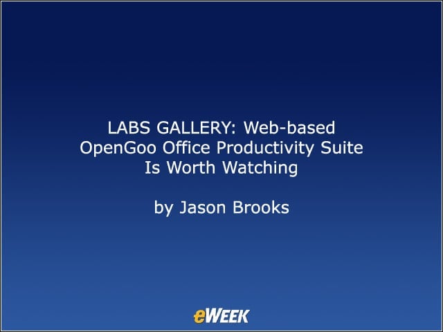 LABS GALLERY: Web-Based OpenGoo Office Productivity Suite Is Worth Watching