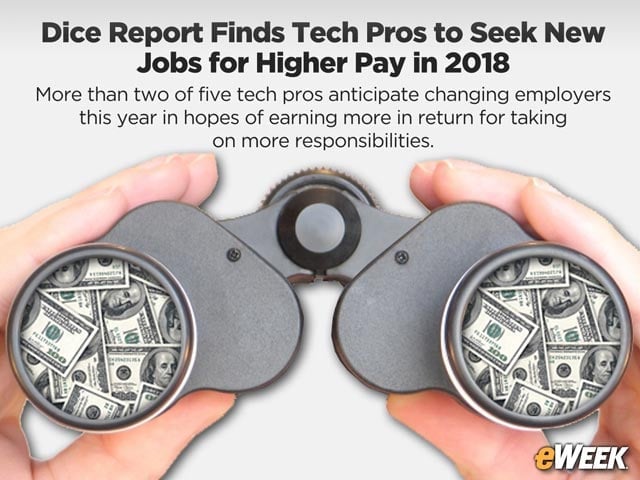 Dice Report Finds Tech Pros to Seek New Jobs for Higher Pay in 2018