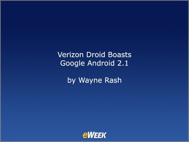 Verizon Droid Boasts Google Android 2.1