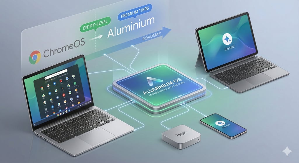 Google Aluminium OS powering several devices.
