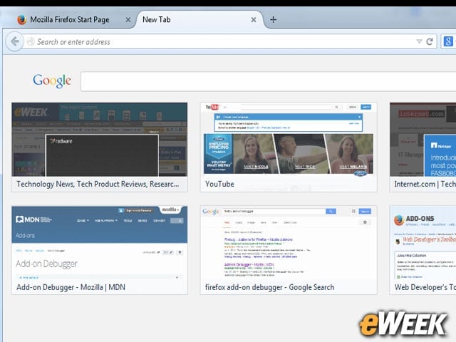 New Tab Gets Search Box