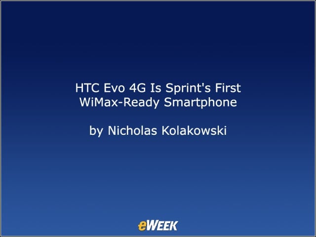 HTC Evo 4G Is Sprints First WiMax-Ready Smartphone