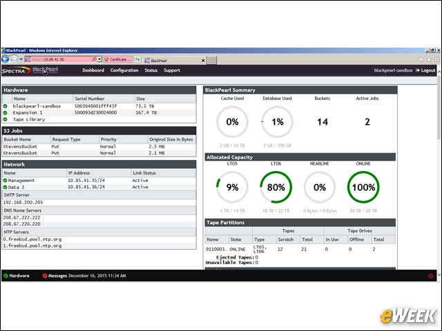 3 - Here's BlackPearl's Primary Dashboard