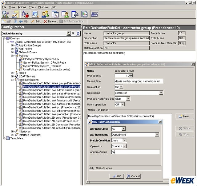 eWEEK Labs Walk-Through: ConSentry Networks LANShield Controller CS2400
