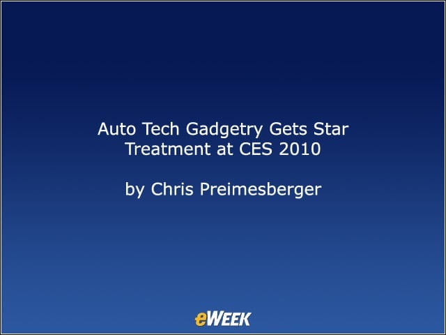 Auto Tech Gadgetry Gets Star Treatment at CES 2010
