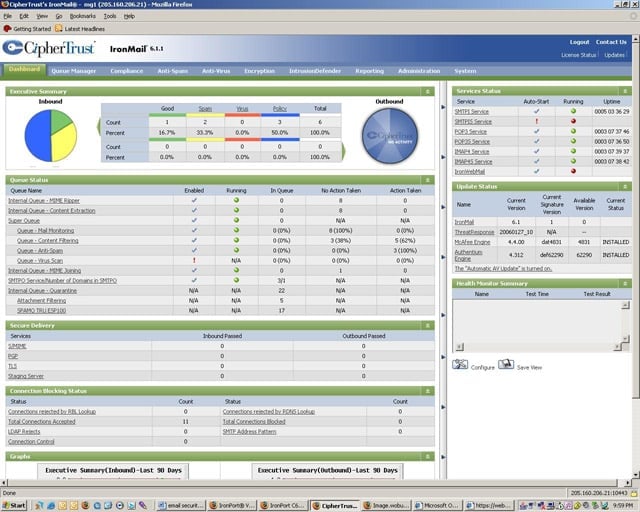 eWEEK Labs Walk-Through: CipherTrust IronMail E-series