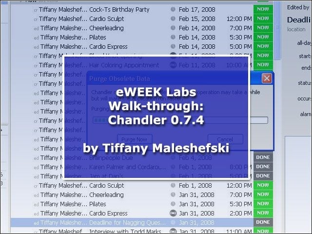 eWEEK Labs Walk-through: Chandler 0.7.4