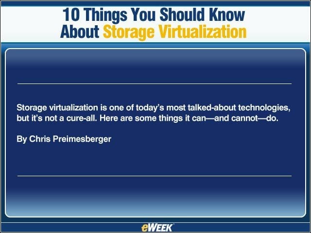 10 Things You Should Know About Storage Virtualization