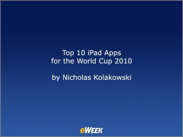 Top 10 iPad Apps for the World Cup 2010