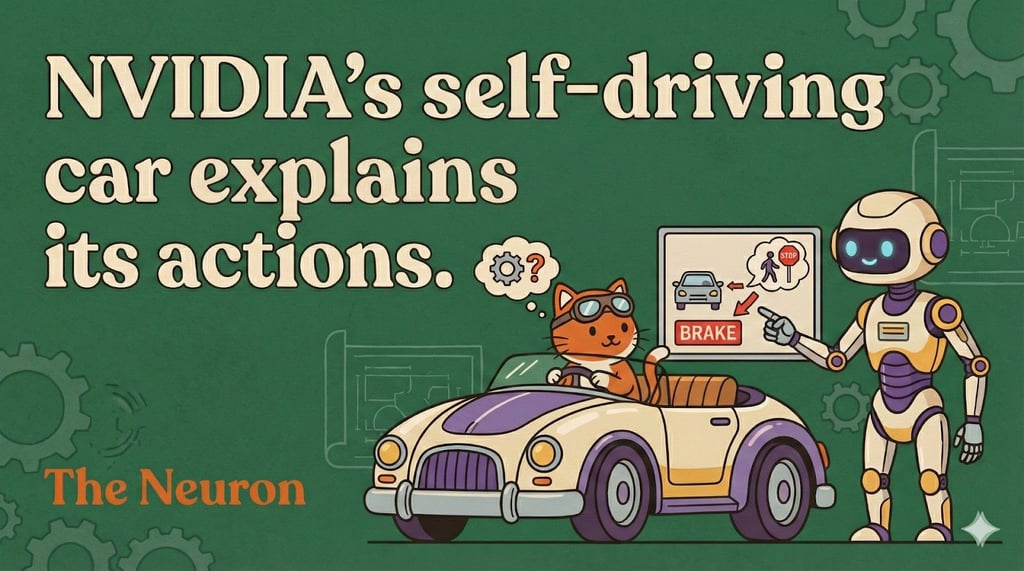 The Neuron featured image of an AI car made by NVIDIA.