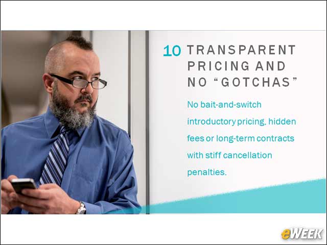 11 - Transparent Pricing and No 'Gotchas'