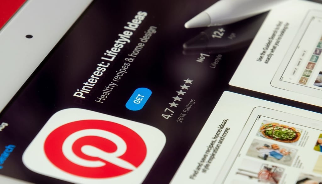Pinterest logo in a screen