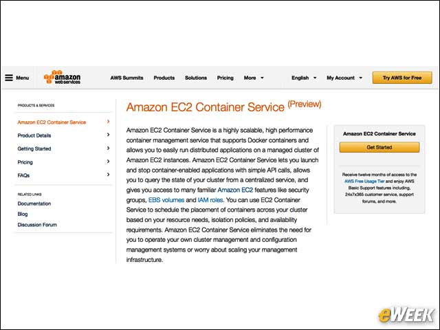 3 - Amazon has an EC2 Container Service