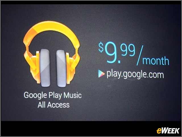 5 - Google Play All Access Music Subscription Service