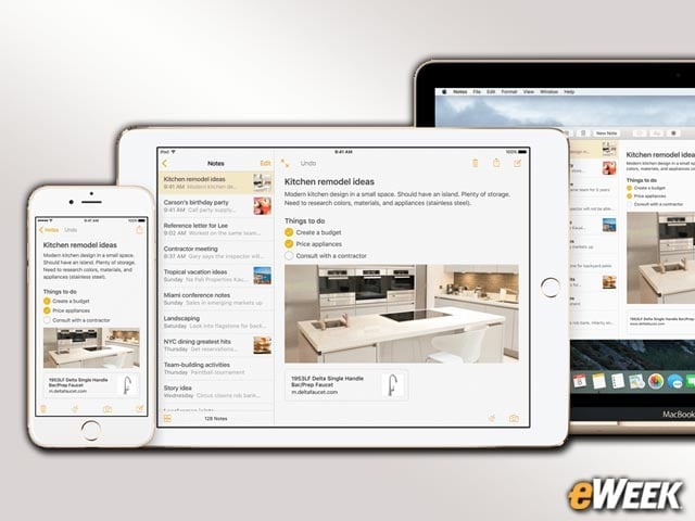 Notes App Is Also Improved in El Capitan