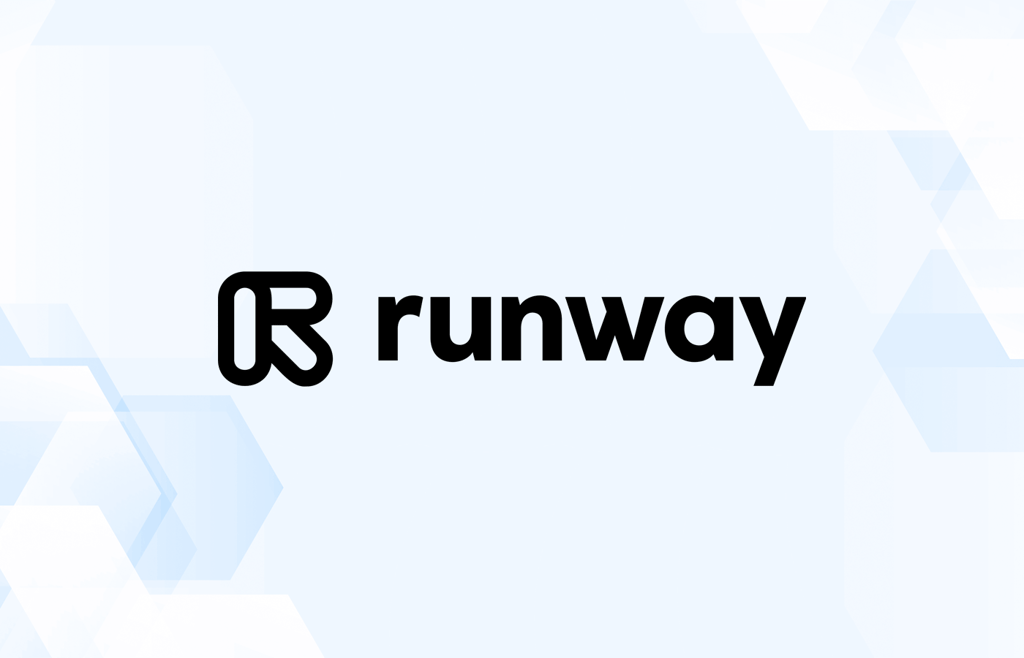 Review graphic featuring the logo of Runway.