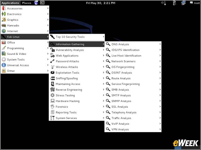 3 - Kali Linux Includes Security Tools for Information Gathering