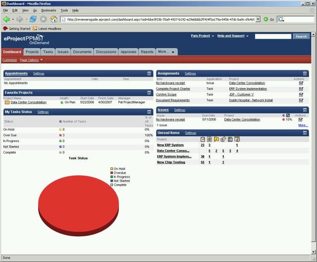 eWEEK Labs Walk-Through: eProject PPM 6