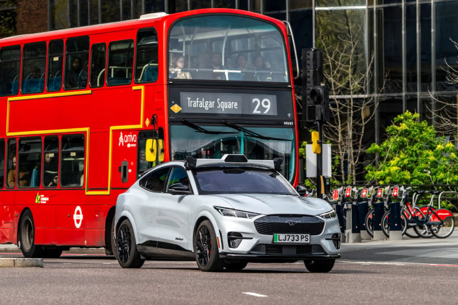 Wayve self-driving car hitting the road.