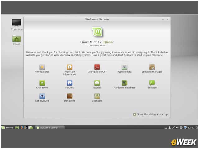 2 - Linux Mint Welcomes Users With Information