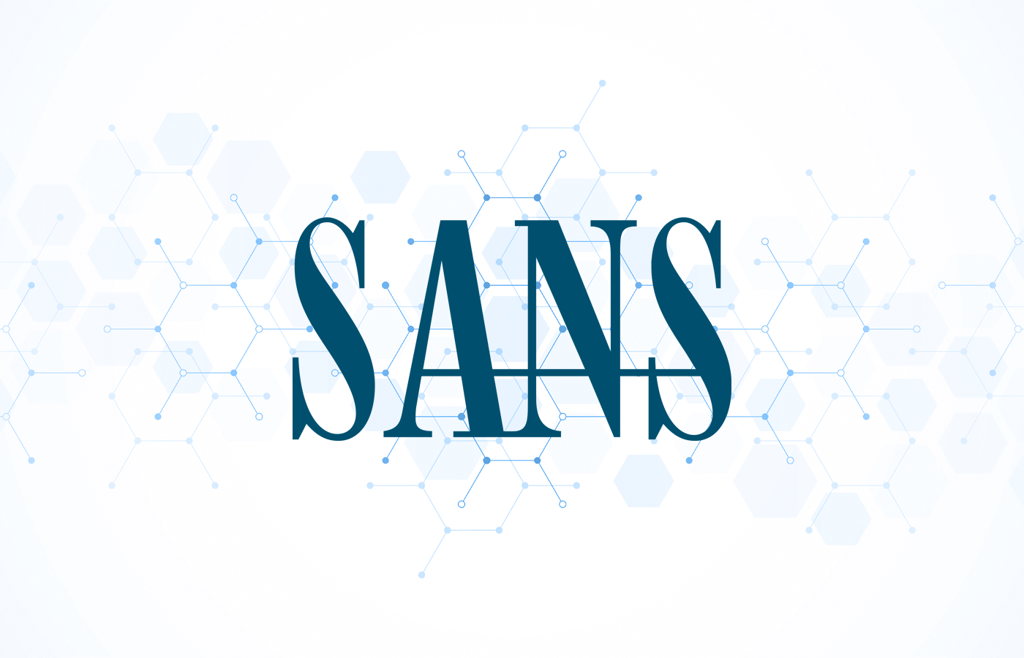 News graphic featuring the logo of SANS.