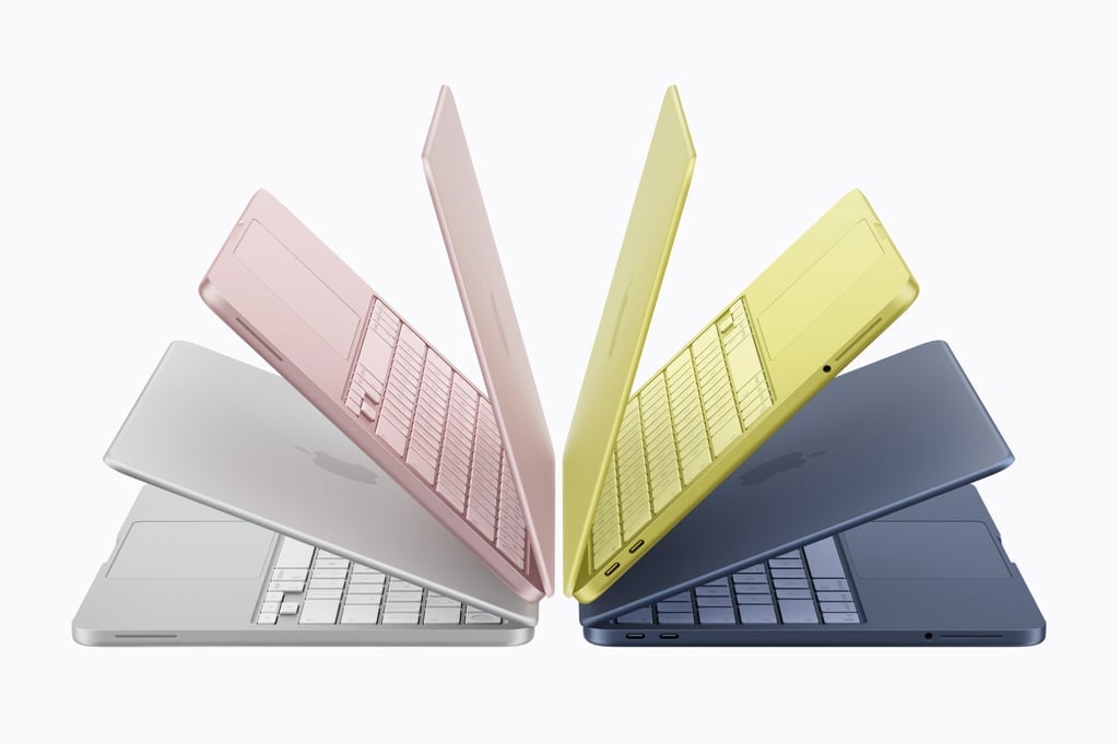 An array of Macbook Neos in different color options.