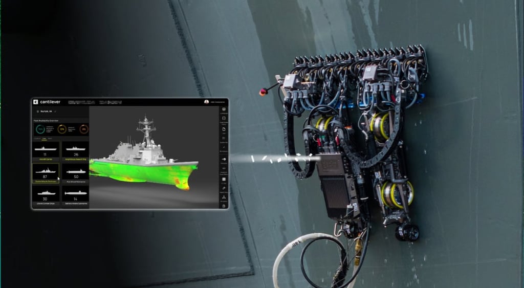 Wall-Climbing Robots helping US Navy on ship maintenance.