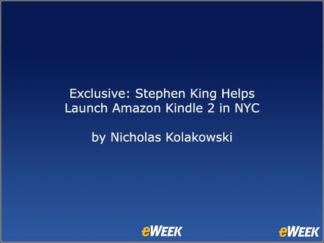 Exclusive: Stephen King Helps Launch Amazon Kindle 2 in NYC